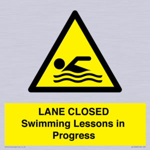 LANE CLOSED Swimming Lessons in Progress